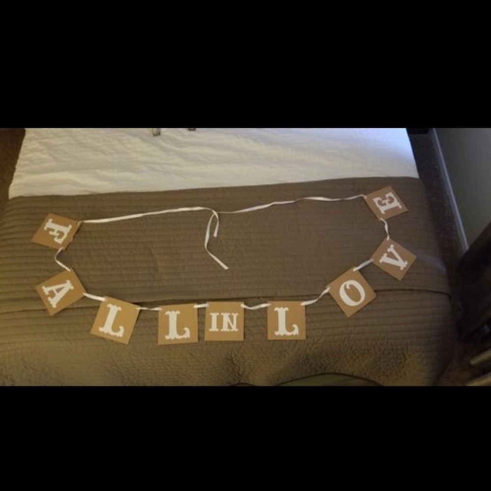 Wedding "Fall in Love" banner/sign